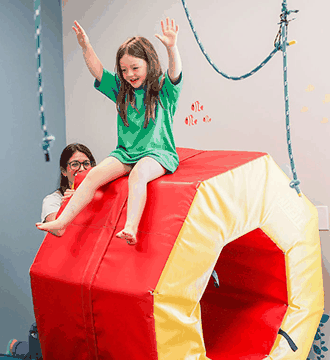Child Completing a Coordination Activity for Executive Function Disorder Treatment in Norwood, MA 